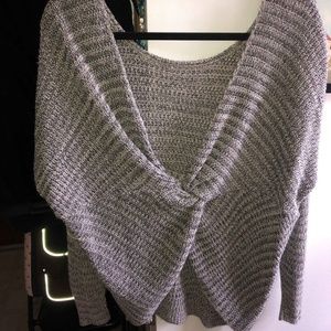 Drop Back Grey Sweater